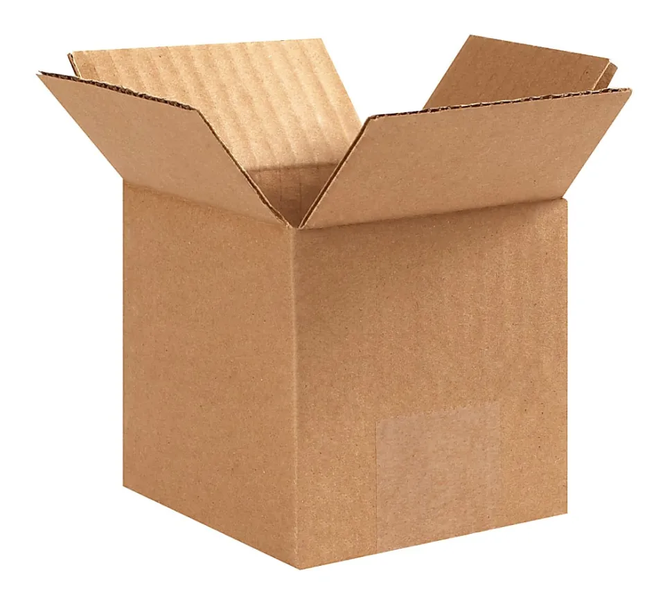 Partners Brand Corrugated Cube Boxes, 4" x 4" x 4", Kraft, Pack Of 25