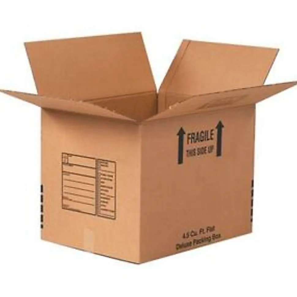 Partners Brand Corrugated Deluxe Moving Boxes, 24" x 24" x 18", Kraft, Pack Of 10