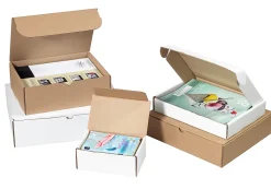 Partners Brand Corrugated Mailers 9" x 7" x 4", White, Bundle of 50