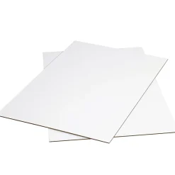Partners Brand Corrugated Sheets, 40" x 30", White, Pack Of 5