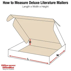 Partners Brand Deluxe Literature Mailers, 11 1/8" x 8 3/4" x 3", White, Pack Of 50