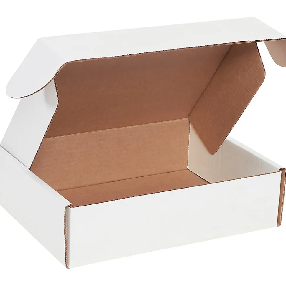 Partners Brand Deluxe Literature Mailers, 11 1/8" x 8 3/4" x 3", White, Pack Of 50