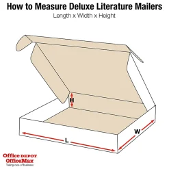 Partners Brand Deluxe Literature Mailers, 12" x 12" x 3", White, Pack Of 50