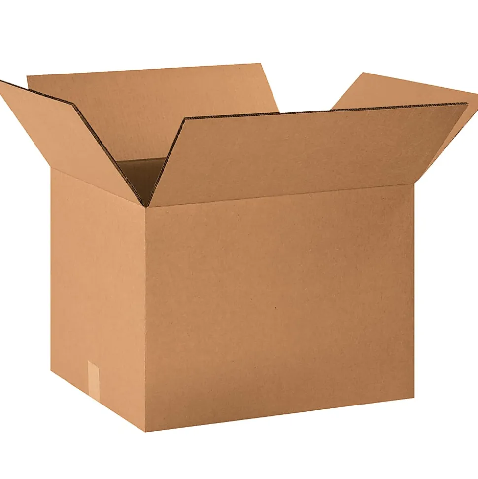 Partners Brand Double-Wall Heavy-Duty Corrugated Cartons, 22" x 18" x 16", Kraft, Box Of 10