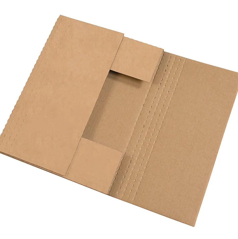 Partners Brand Easy Fold Mailers, 18" x 12" x 2", Kraft, Pack Of 50