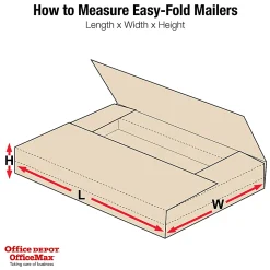 Partners Brand Easy Fold Mailers, 9 1/2" x 6 1/2" x 2", Kraft, Pack Of 50