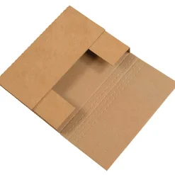 Partners Brand Easy Fold Mailers, 9 1/2" x 6 1/2" x 2", Kraft, Pack Of 50