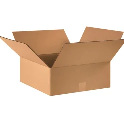 Partners Brand Flat Corrugated Boxes, 16" x 16" x 6", Kraft, Pack Of 25