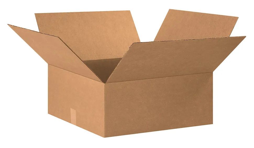 Partners Brand Flat Corrugated Boxes, 20" x 20" x 8", Kraft, Pack Of 15