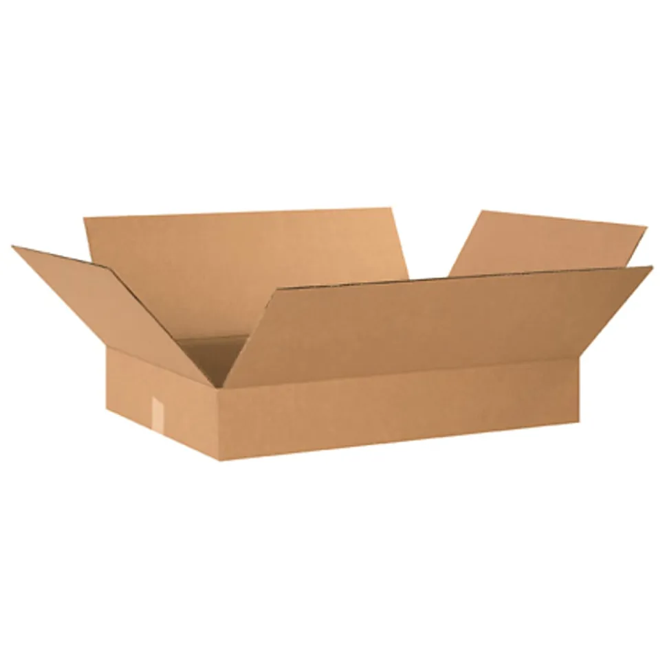Partners Brand Flat Corrugated Boxes 24" x 20" x 4", Bundle of 20