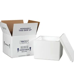 Partners Brand Insulated Shipping Kit, 7"H x 9 1/2"W x 9 1/2"D, White