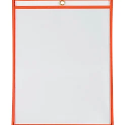 Partners Brand Job Ticket Holders, 9" x 12", Neon Orange, Pack Of 15