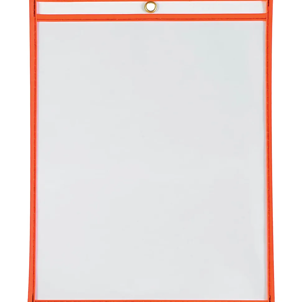 Partners Brand Job Ticket Holders, 9" x 12", Neon Orange, Pack Of 15