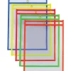 Partners Brand Job Ticket Holders, 9" x 12", Assorted Neon Colors, Pack Of 25