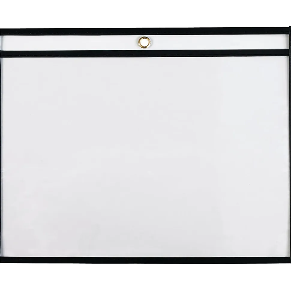 Partners Brand Job Ticket Holders, Side-Load, 9" x 12", Black, Pack Of 25