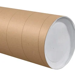 Partners Brand Jumbo Mailing Tubes, 8" x 72", 80% Recycled, Kraft, Case Of 10