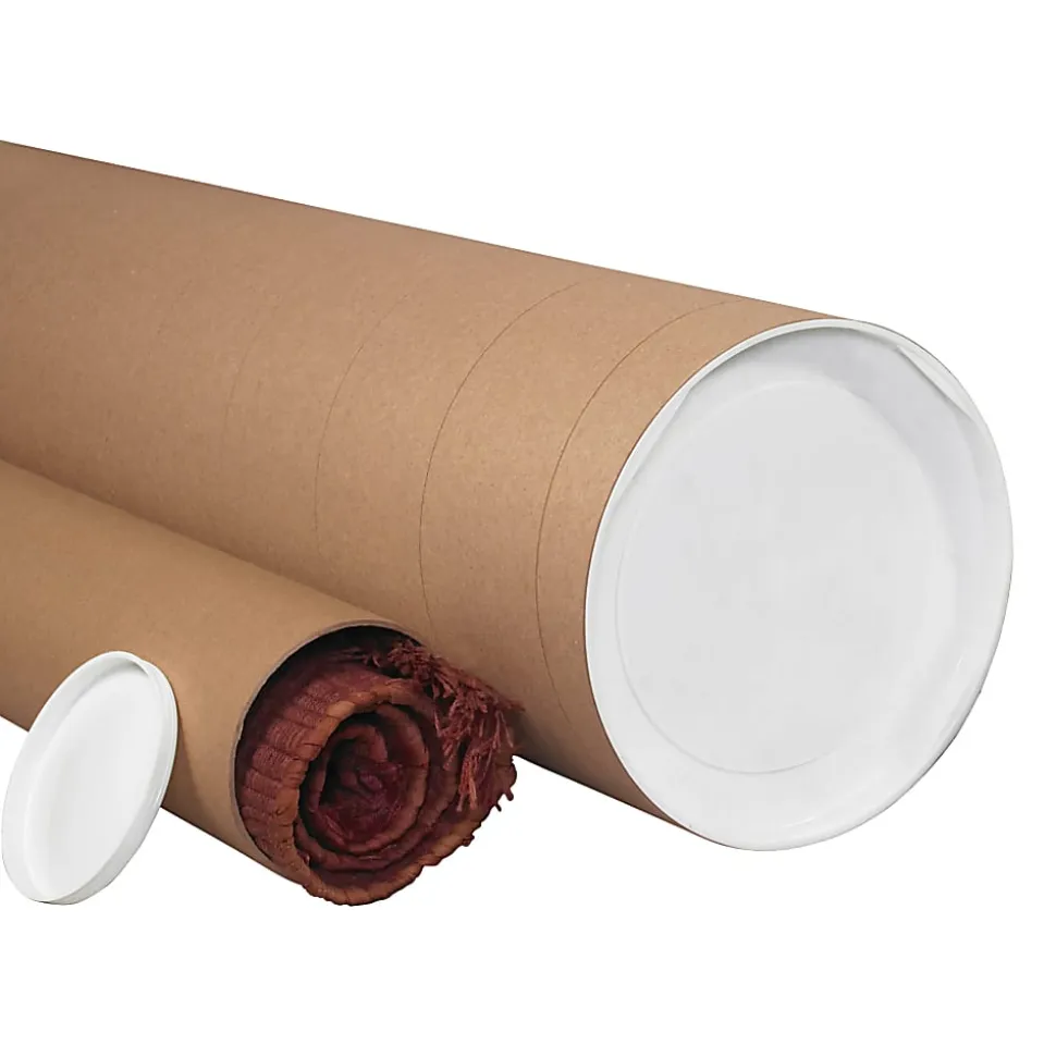 Partners Brand Jumbo Mailing Tubes, 6" x 48", Kraft, Case Of 10 Tubes