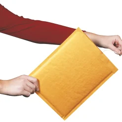 Partners Brand Kraft EZ Open Tear-Tab Bubble Mailers, #7, 14 1/2
