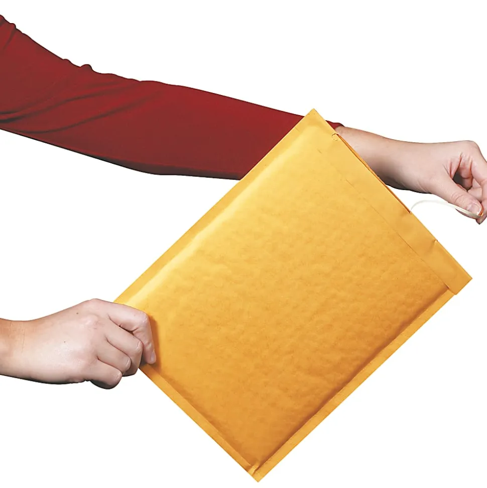 Partners Brand Kraft EZ Open Tear-Tab Bubble Mailers, #7, 14 1/2" x 20", Pack Of 25