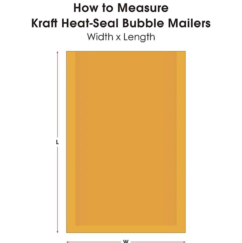 Partners Brand Kraft Heat-Seal Bubble Mailers, #2, 8 1/2" x 12", Pack Of 25