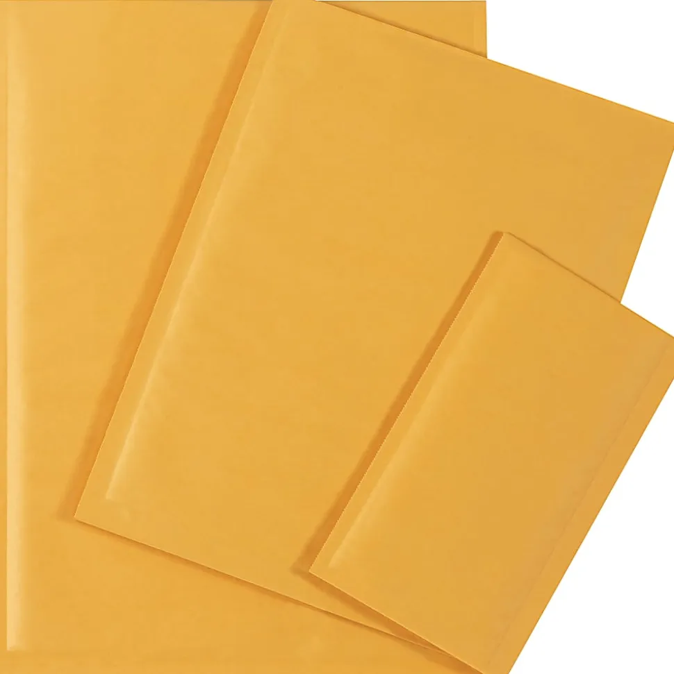 Partners Brand Kraft Heat-Seal Bubble Mailers, #2, 8 1/2" x 12", Pack Of 25