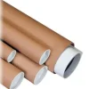 Partners Brand Kraft Mailing Tubes With Plastic Endcaps, 2 1/2" x 36", Pack Of 34