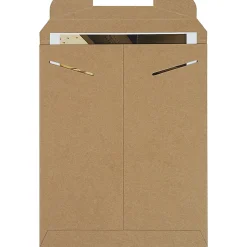 Partners Brand Kraft Stayflats® Flat Mailers, 9 3/4