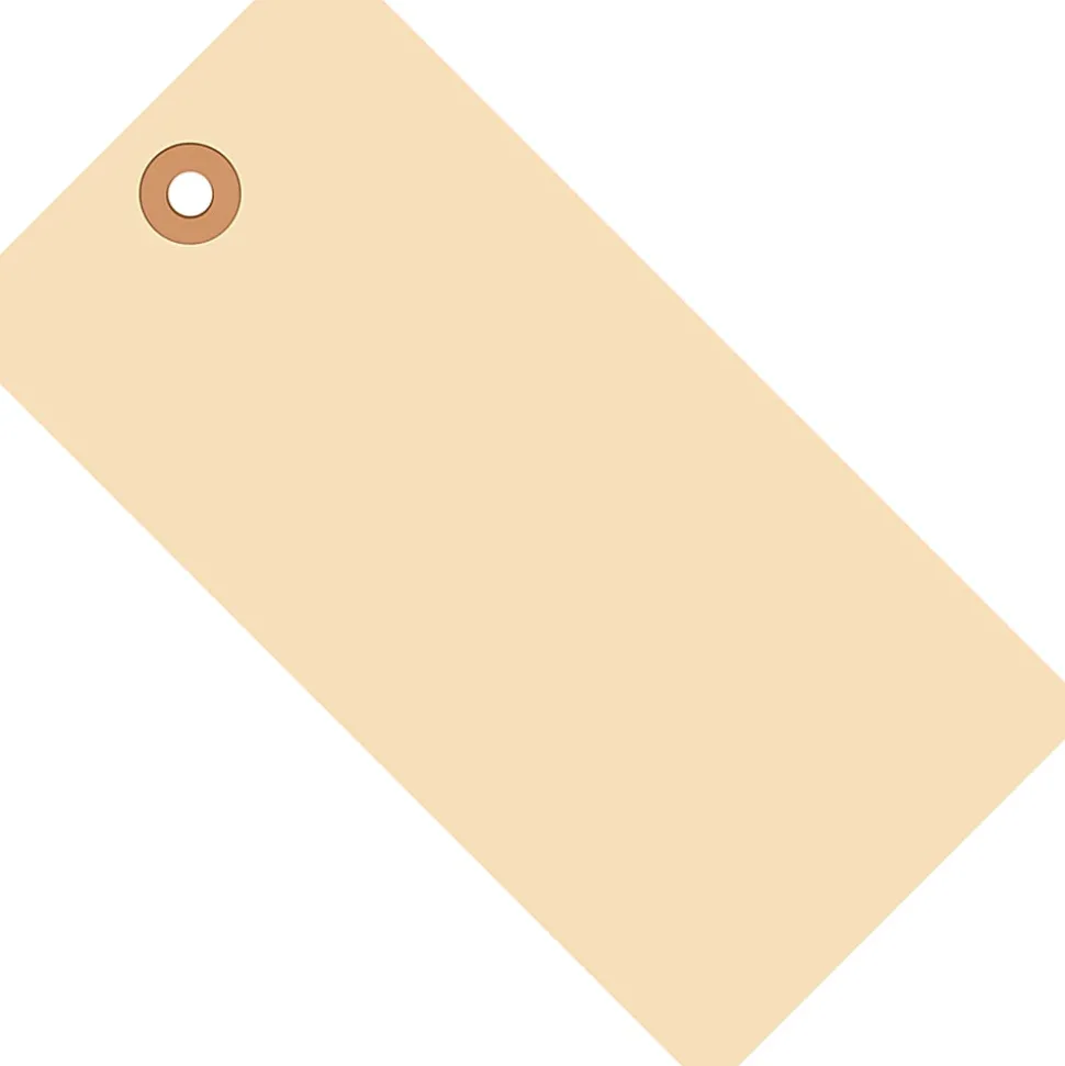 Partners Brand Manila Shipping Tags, 13 Point, #8, 6 1/4" x 3 1/8", Box Of 1,000