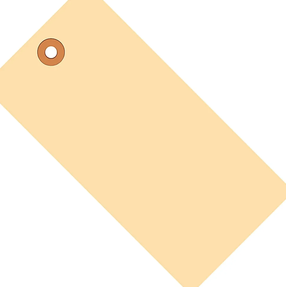 Partners Brand Manila Shipping Tags, 10 Point, #5, 4 3/4" x 2 3/8", Pack Of 1,000