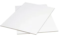 Partners Brand Material Kraft Corrugated Sheets, 24" x 36", White, Pack Of 20