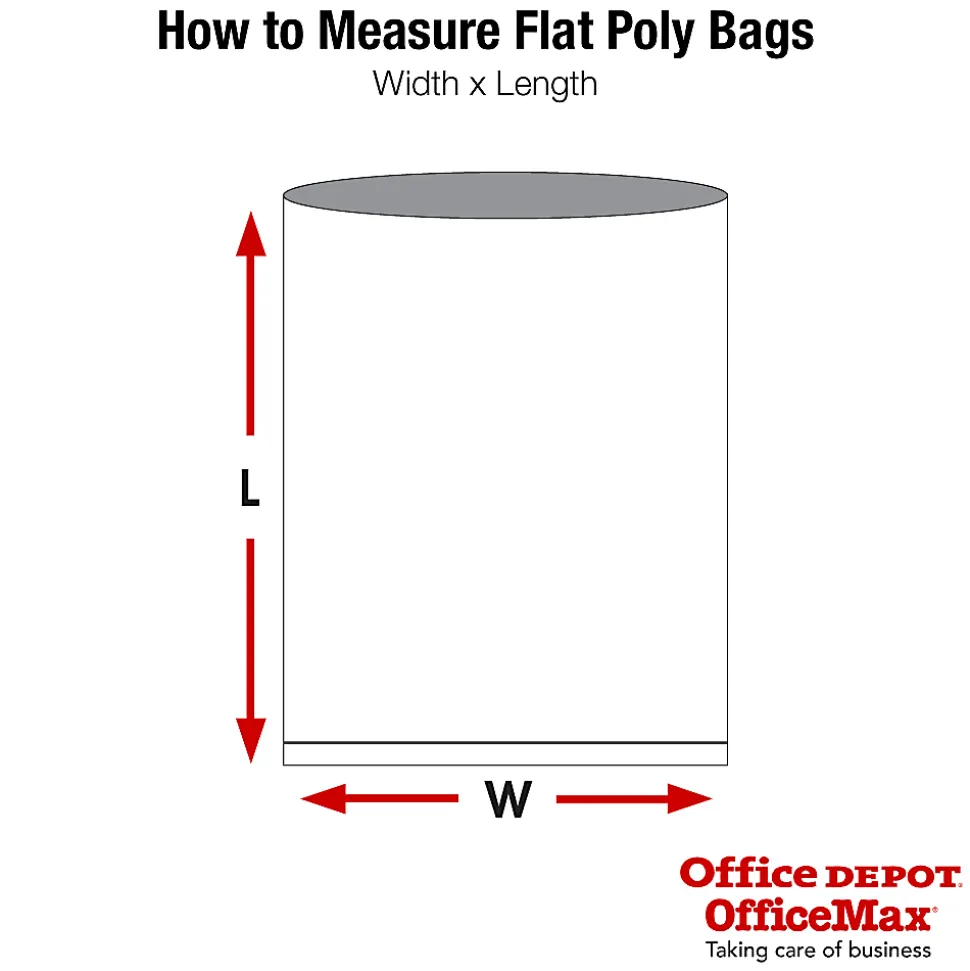 Partners Brand 1 Mil Flat Poly Bags, 14" x 20", Clear, Case Of 1000