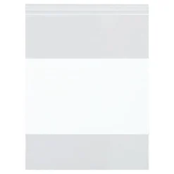 Partners Brand 4 Mil White Block Reclosable Poly Bags, 13" x 18", Clear, Case Of 500