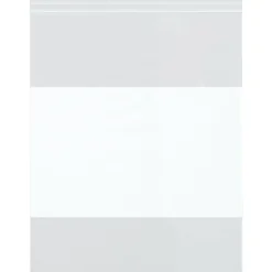 Partners Brand 4 Mil White Block Reclosable Poly Bags, 3" x 5", Clear, Case Of 1000