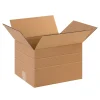 Partners Brand Multi-Depth Corrugated Boxes, 12" x 10" x 6", Kraft, Bundle Of 25 Boxes
