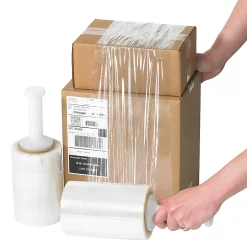 Partners Brand Narrow-Width Bundling Stretch Film With One Handle, 80 Gauge, 3" x 1000', Case Of 18