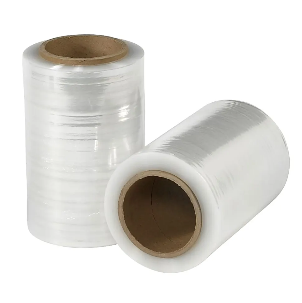Partners Brand Narrow-Width Bundling Stretch Film With One Handle, 100 Gauge, 3" x 650', Pack Of 4