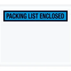 Partners Brand "Packing List Enclosed" Envelopes, Panel Face, 4 1/2" x 5 1/2", Blue, Pack Of 1,000