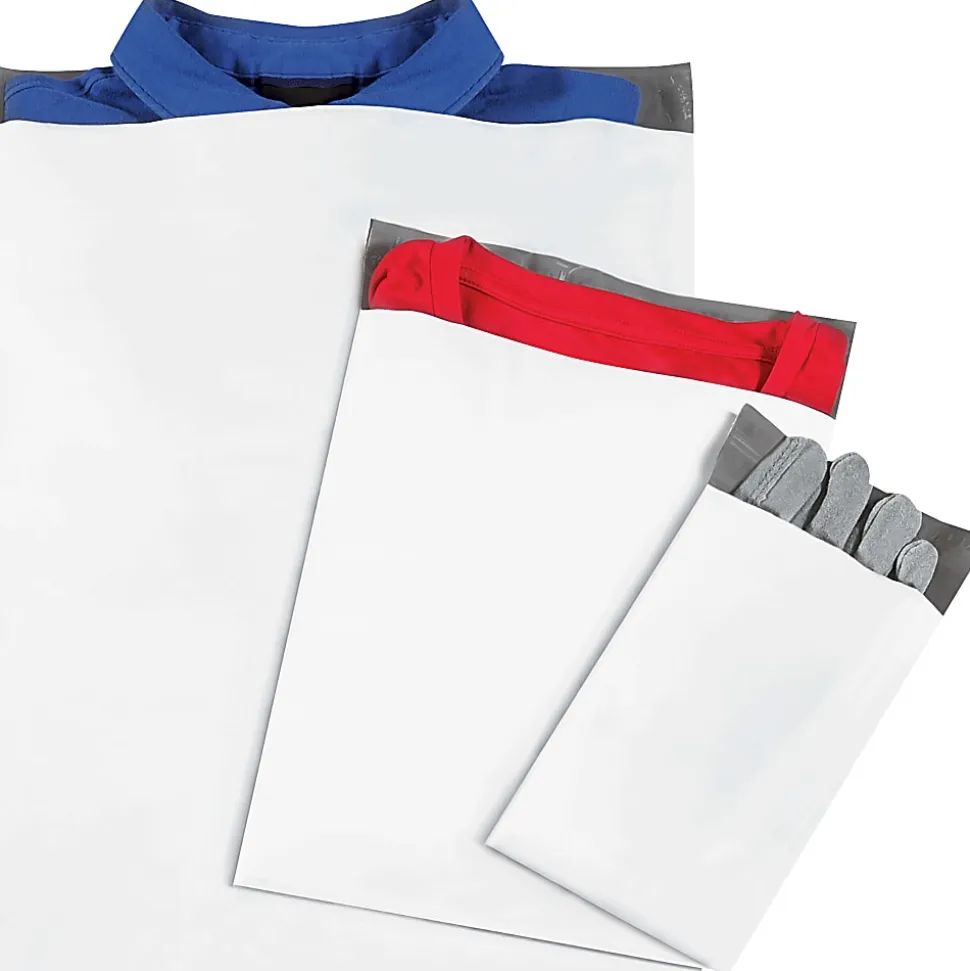 Partners Brand Poly Mailers, 14" x 17", White, Case Of 500