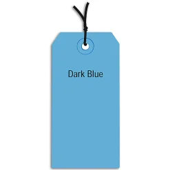 Partners Brand Prestrung Color Shipping Tags, #1, 2 3/4" x 1 3/8", Dark Blue, Box Of 1,000