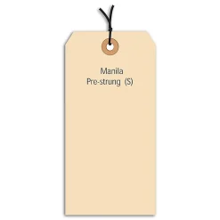 Partners Brand Prestrung Manila Shipping Tags, 13 Point, #7, 5 3/4" x 2 7/8", Box Of 1,000