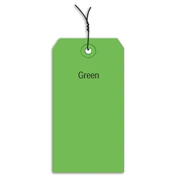 Partners Brand Prewired Color Shipping Tags, #1, 2 3/4" x 1 3/8", , Box Of 1,000
