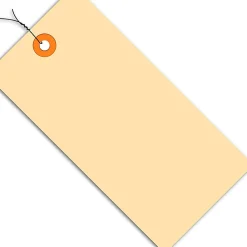 Partners Brand Prewired Manila Shipping Tags, 13 Point, #5, 4 3/4" x 2 3/8", Box Of 1,000