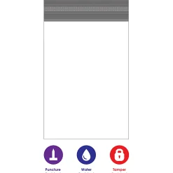 Partners Brand Returnable Poly Mailers, 14" x 17", White, Case Of 100