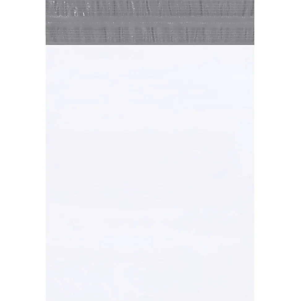 Partners Brand Returnable Poly Mailers, 14" x 17", White, Case Of 100
