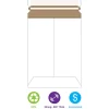 Partners Brand Self-Seal Stayflats® Plus Express Pouch Mailers, 11" x 13 1/2", White, Pack of 100