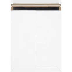 Partners Brand Self-Seal Stayflats® Plus Express Pouch Mailers, 9 3/4" x 12 1/4", White, Pack of 100