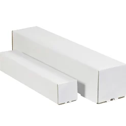 Partners Brand Square Mailing Tubes, 5"H x 5"W x 12"D, White, Pack Of 25