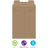 Partners Brand Stayflats® Flat Mailers, 9" x 11 1/2", Kraft Brown, Pack of 100