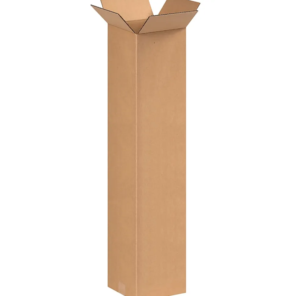 Partners Brand Tall Corrugated Boxes, 8" x 8" x 36", Kraft, Pack Of 25