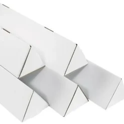 Partners Brand Triangular White Tube Mailers, 3" x 24 1/4", Pack Of 50